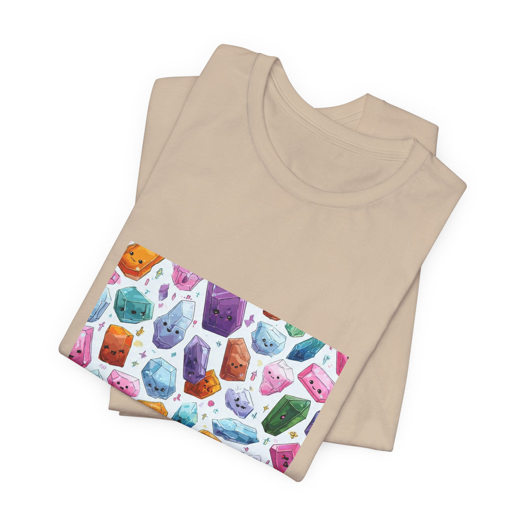 Pastel Crystal Friends T-Shirt | Sandy Neutrals & Oranges
