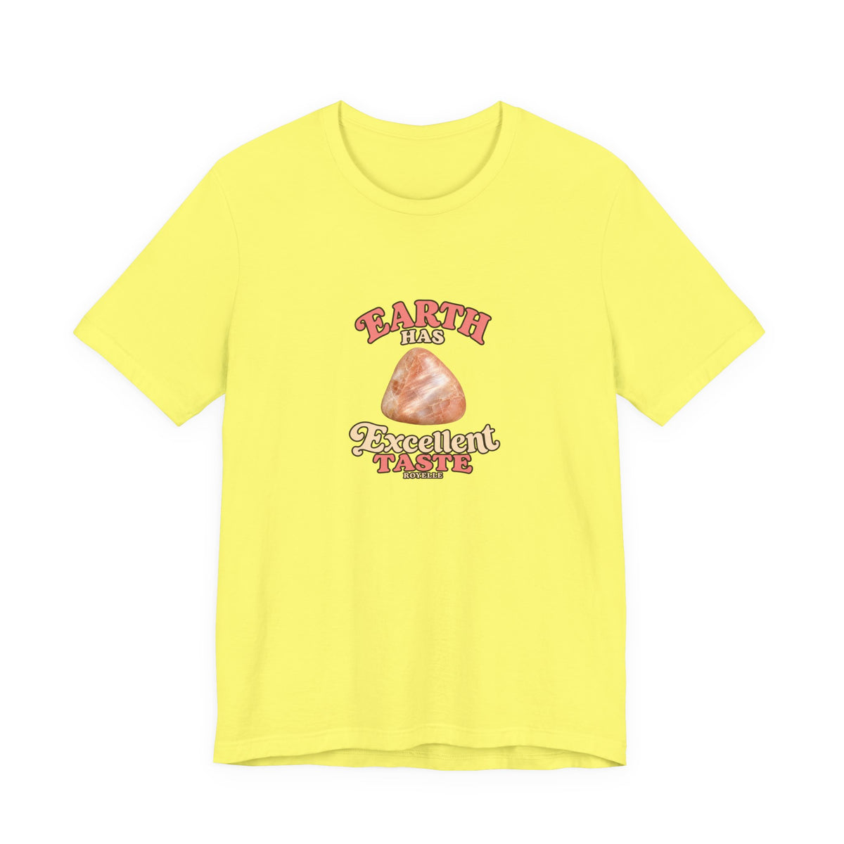 Earth Has Excellent Taste — Peach Moonstone Tee | Golds, Mints & Teal