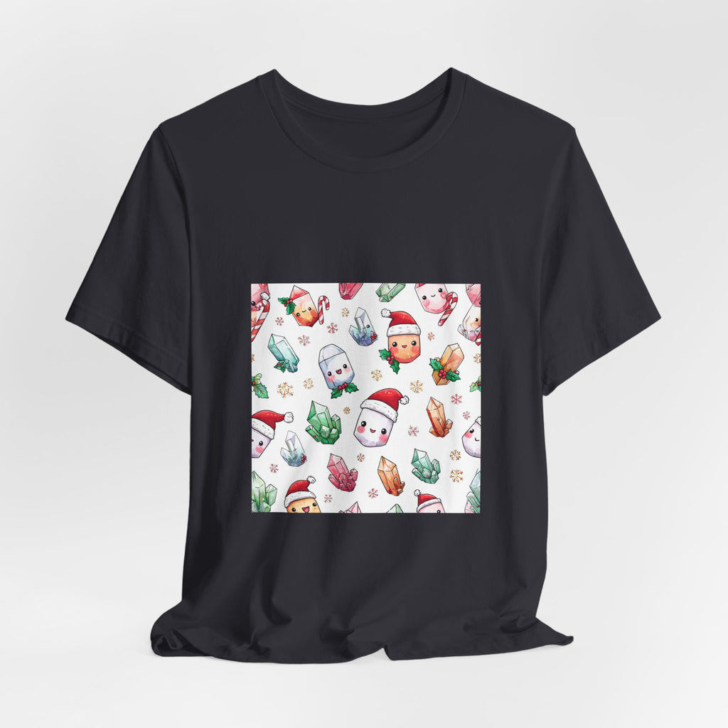 Pastel Christmas Crystal Friends T-Shirt | Dark Neutrals & Reds