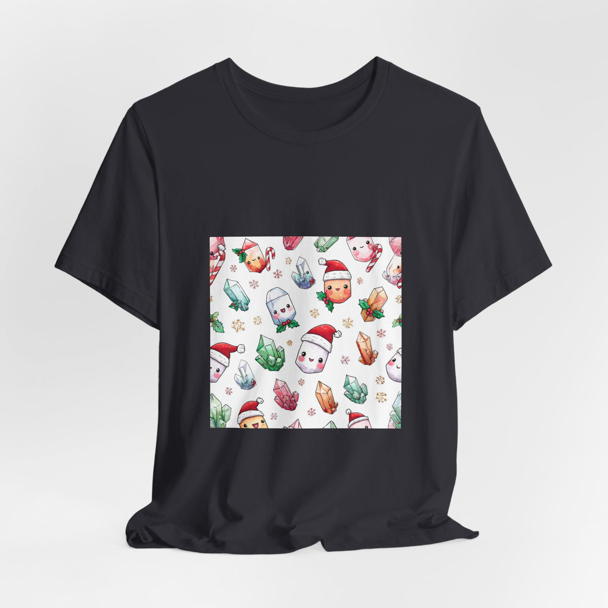 Pastel Christmas Crystal Friends T-Shirt | Dark Neutrals & Reds