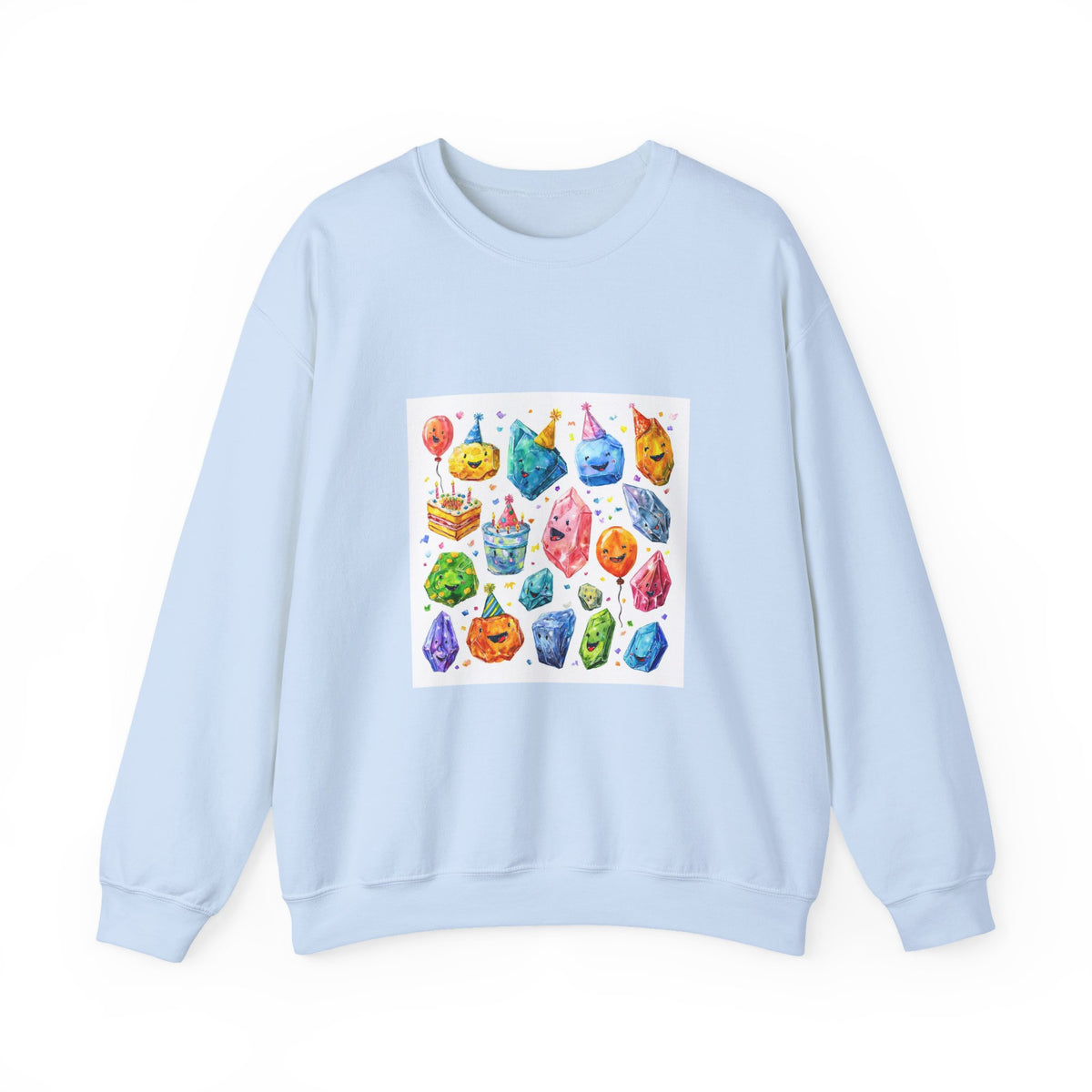 Crystal Birthday Party Crewneck | Blues, Purples & Pinks