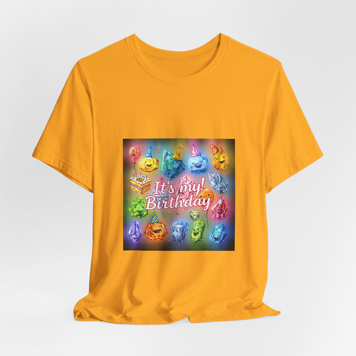 It's My Birthday Crystal Party T-Shirt | Golds, Mints & Teal