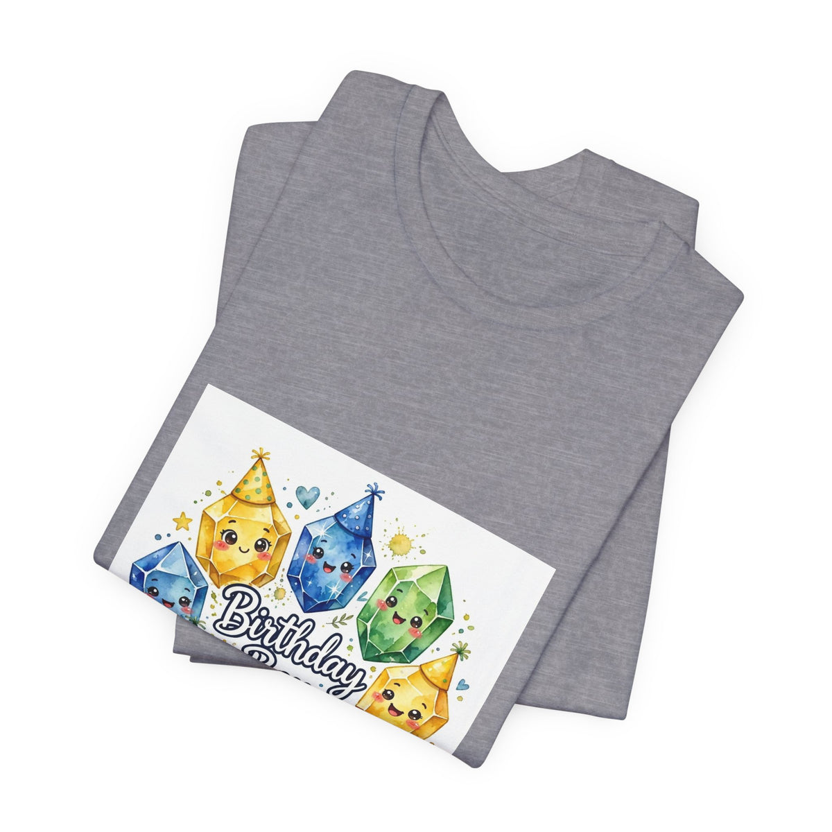 Birthday Boy Crystal Party T-Shirt | Light Neutrals