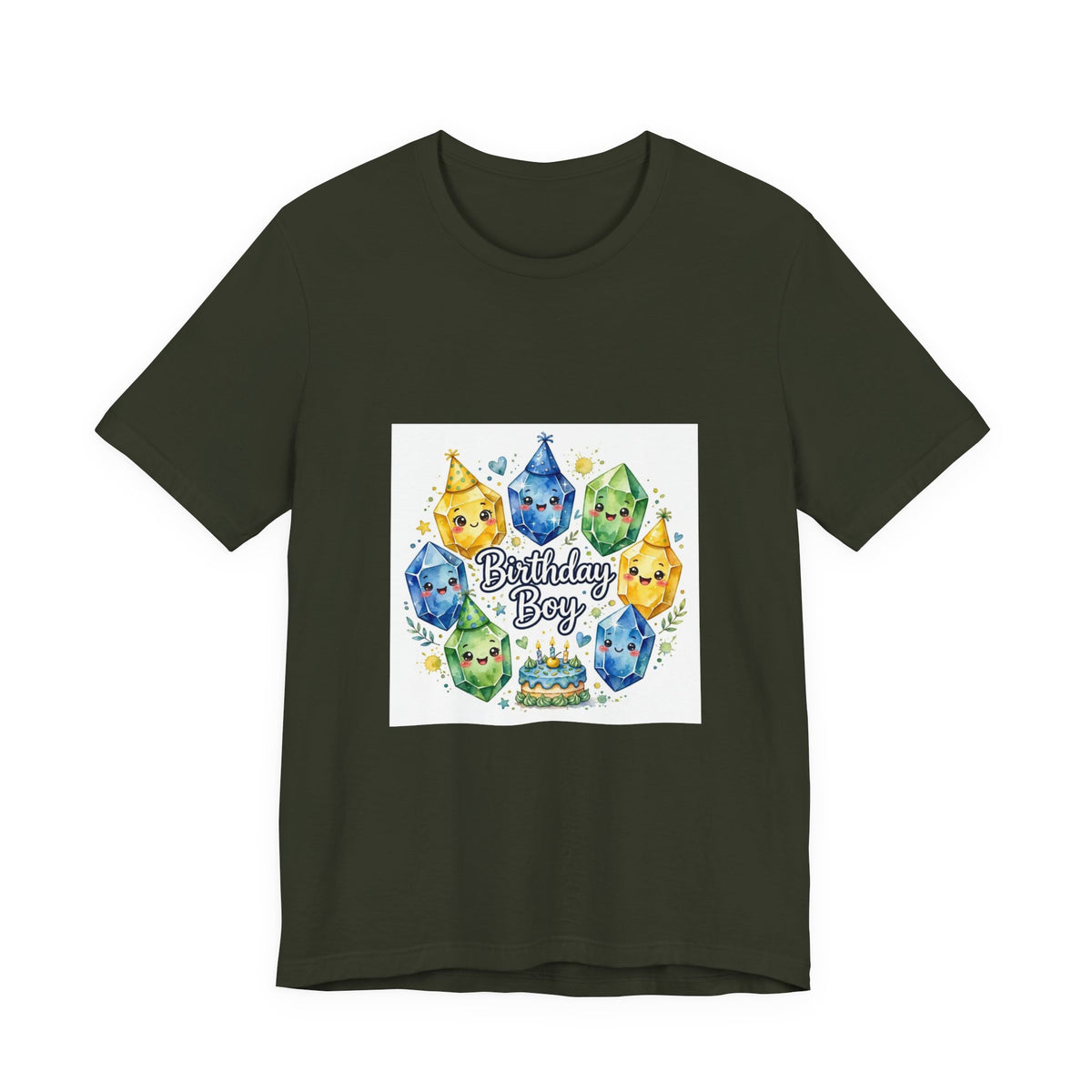 Birthday Boy Crystal Party T-Shirt | Greens