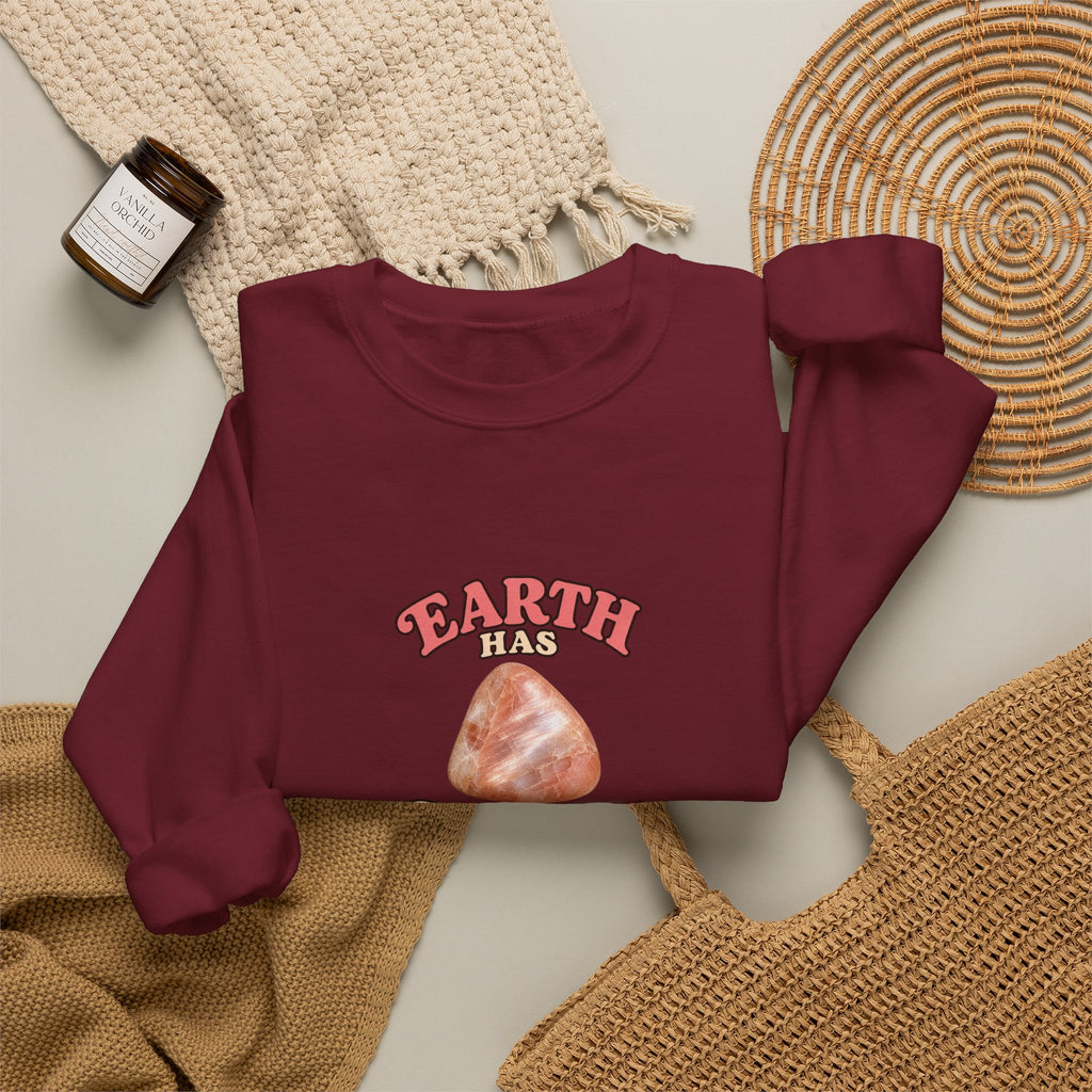 Earth Has Excellent Taste — Peach Moonstone Crewneck | Earth Tones & Brights