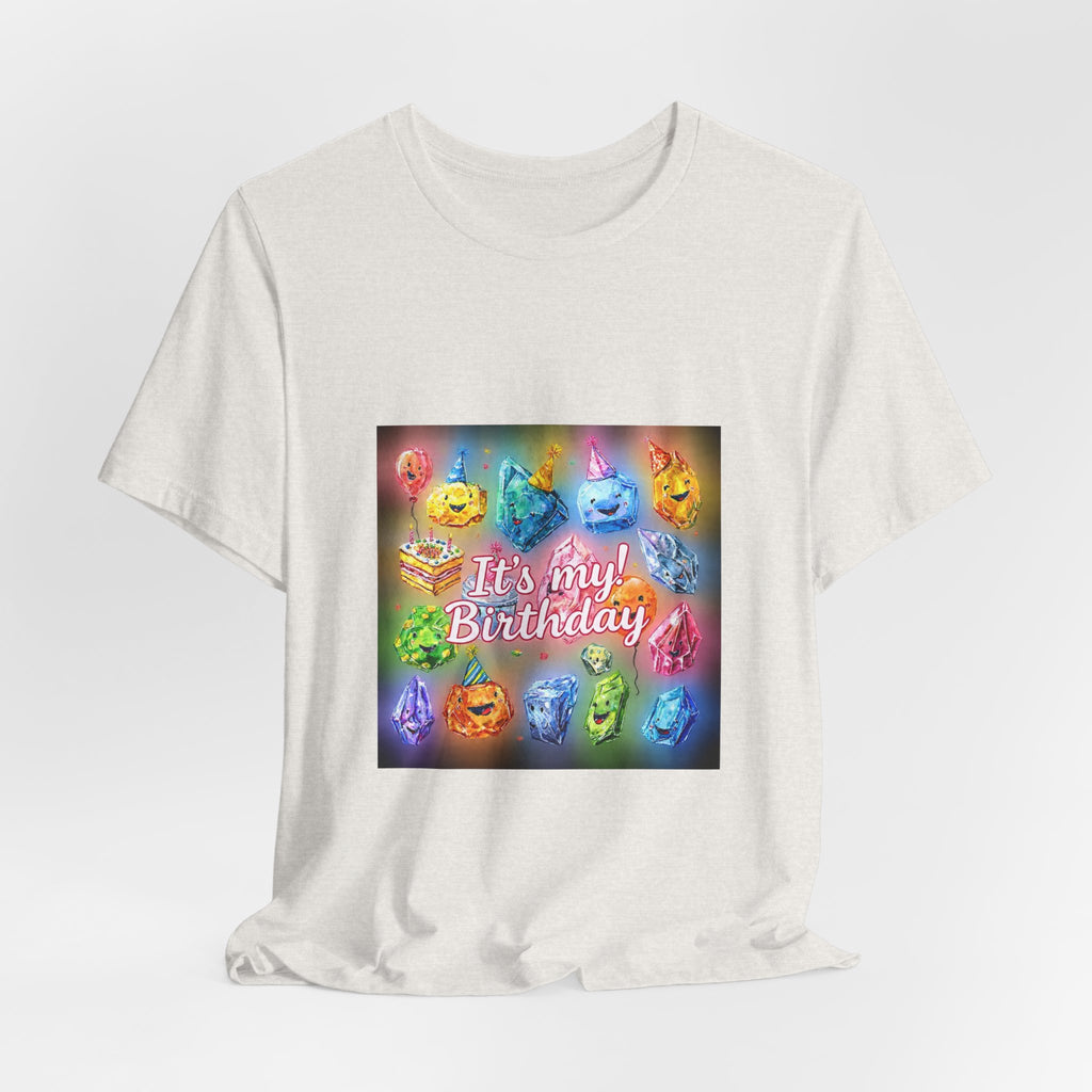 It's My Birthday Crystal Party T-Shirt | Sandy Neutrals & Oranges