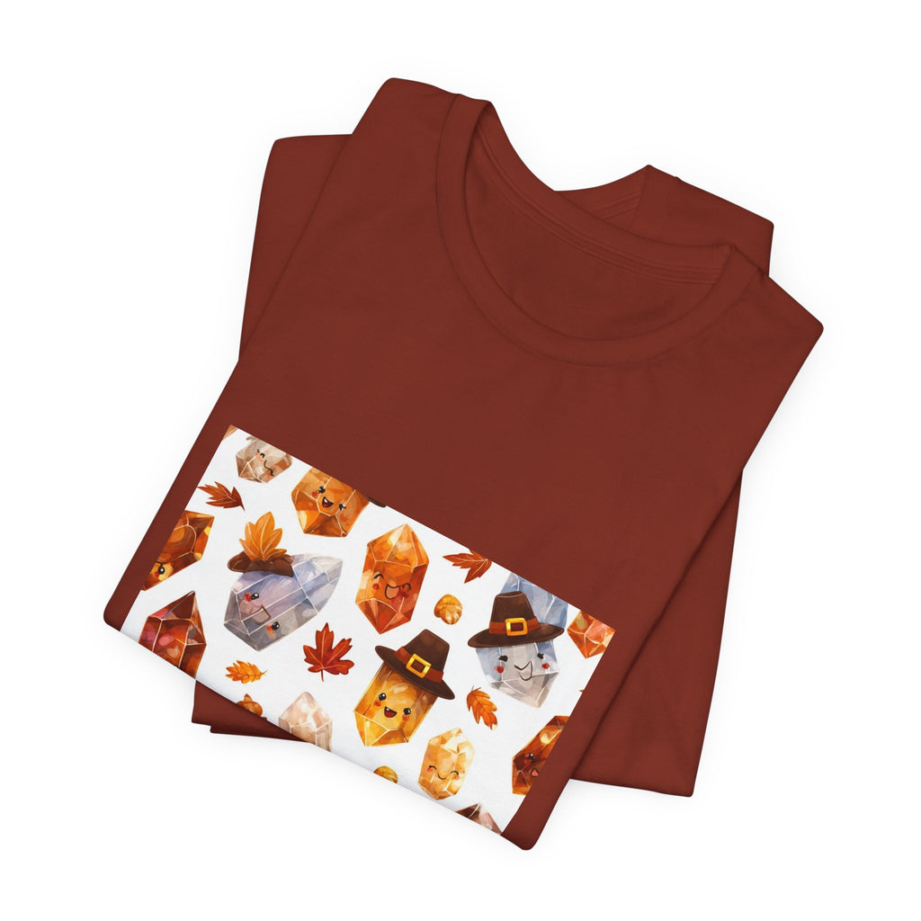 Thanksgiving Crystal Harvest T-Shirt | Earthy Reds & Browns