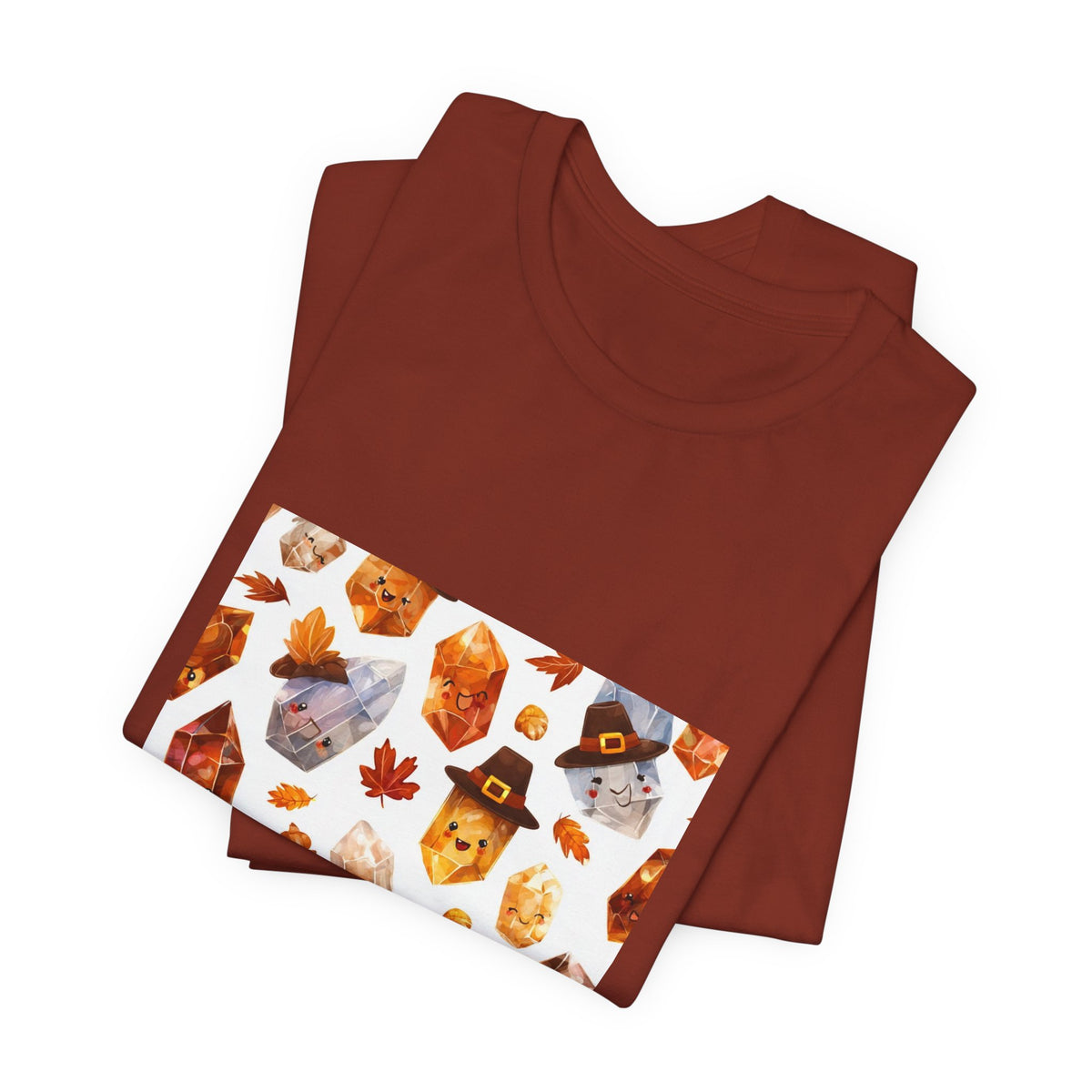 Thanksgiving Crystal Harvest T-Shirt | Earthy Reds & Browns