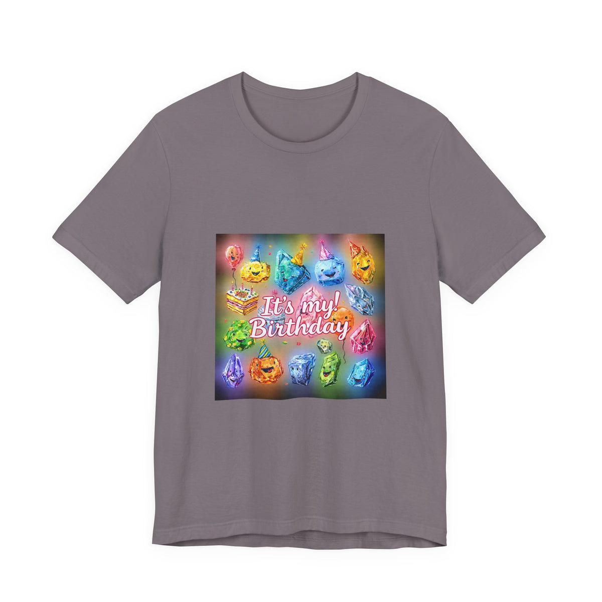 It's My Birthday Crystal Party T-Shirt | Light Neutrals