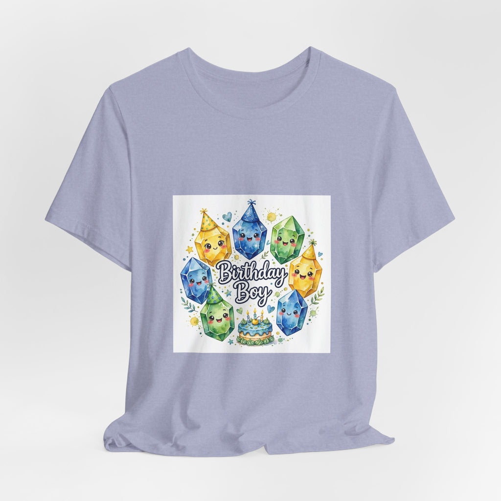 Birthday Boy Crystal Party T-Shirt | Soft Blues