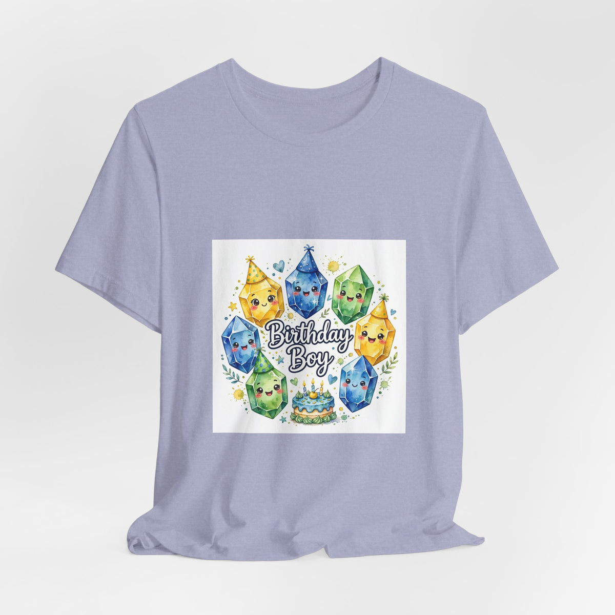Birthday Boy Crystal Party T-Shirt | Soft Blues