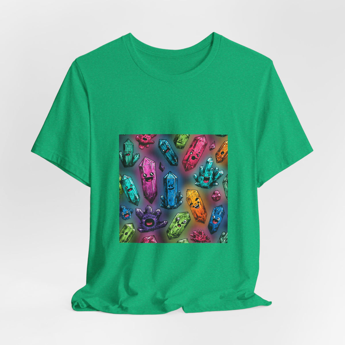 Colorful Crystal Characters T-Shirt | Greens
