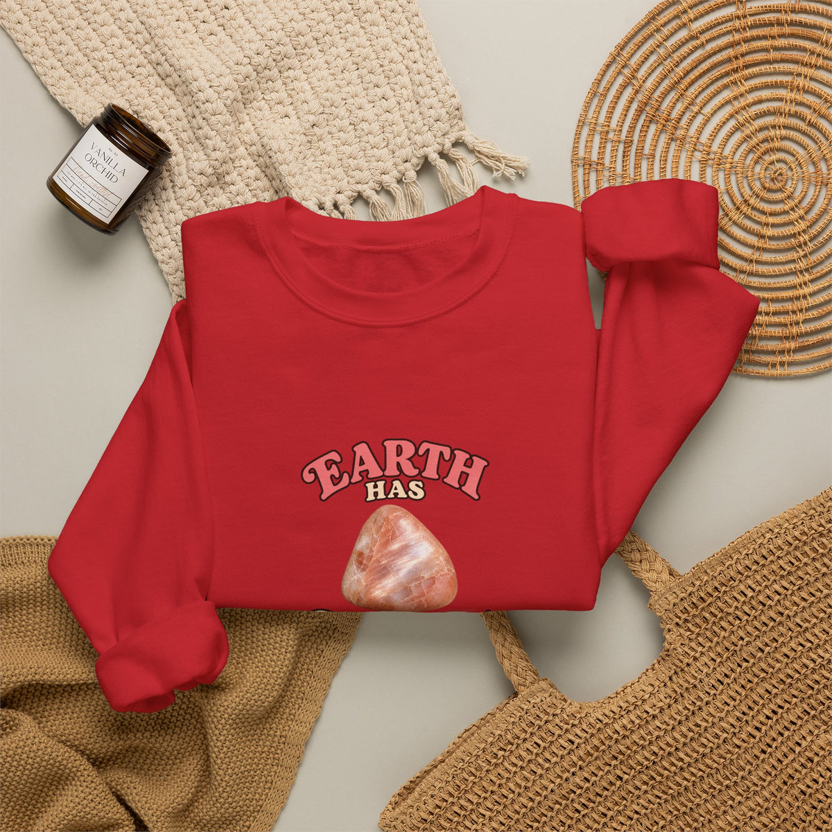 Earth Has Excellent Taste — Peach Moonstone Crewneck | Neutrals & Reds