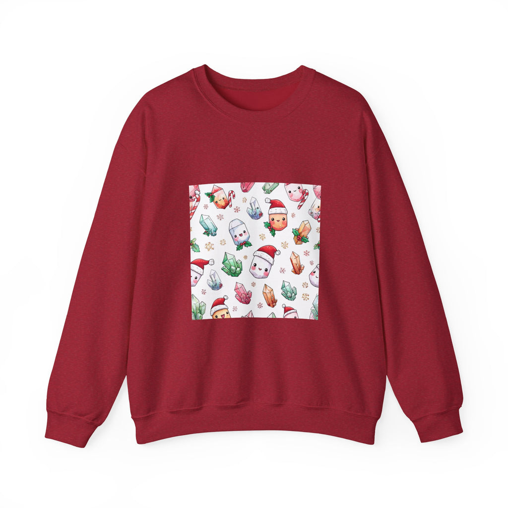 Pastel Christmas Crystal Friends Crewneck | Neutrals & Reds