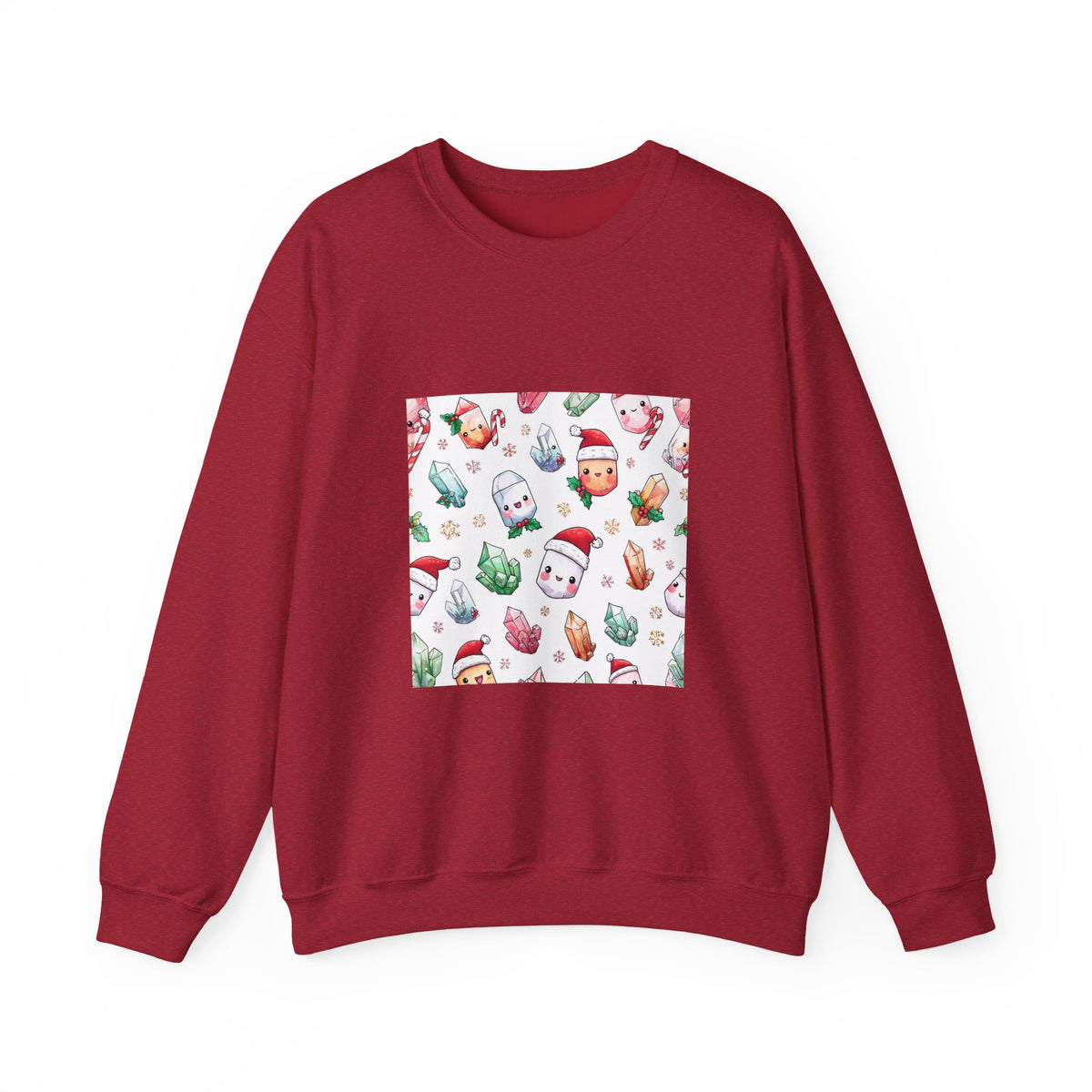 Pastel Christmas Crystal Friends Crewneck | Neutrals & Reds