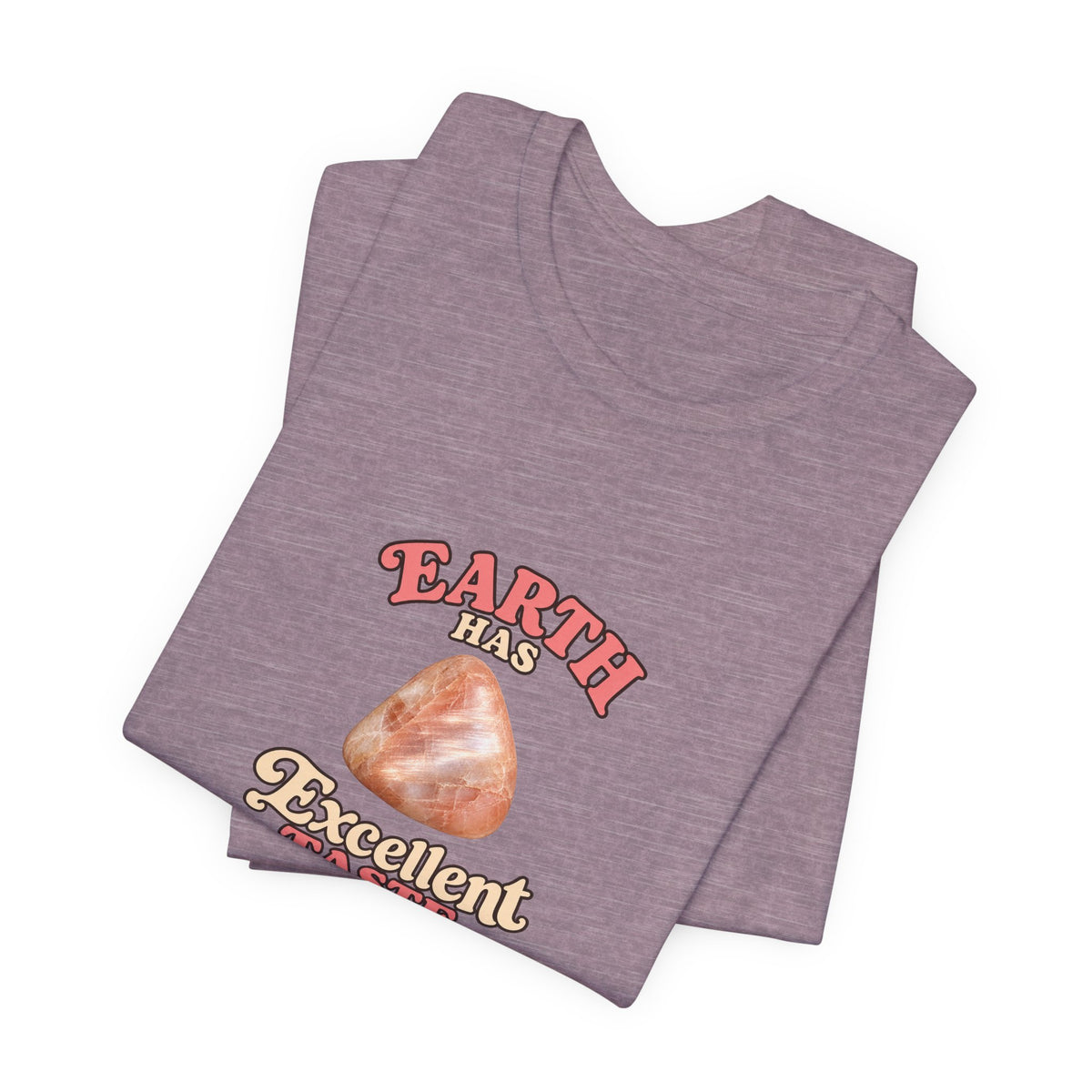 Earth Has Excellent Taste — Peach Moonstone Tee | Royal, Navy & Purple