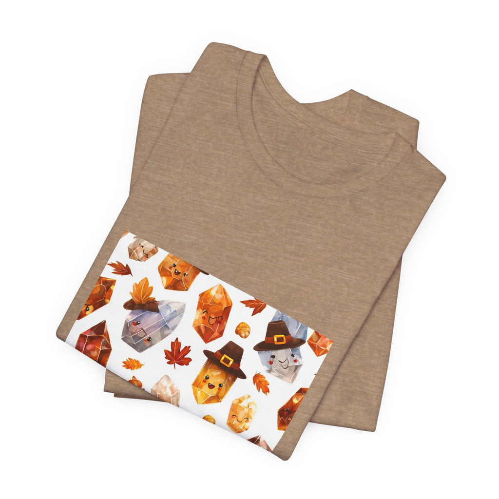 Thanksgiving Crystal Harvest T-Shirt | Sandy Neutrals & Oranges