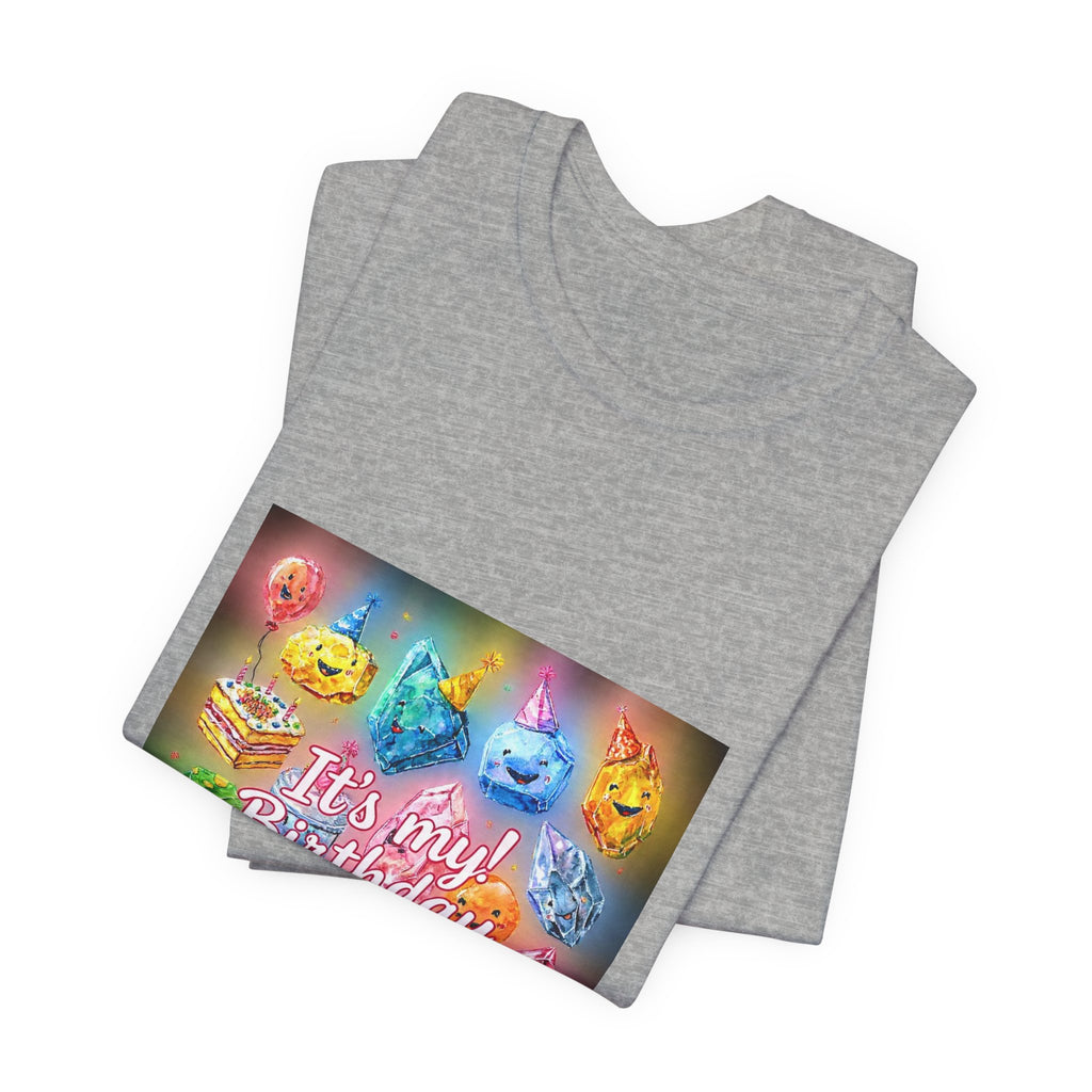 It's My Birthday Crystal Party T-Shirt | Light Neutrals