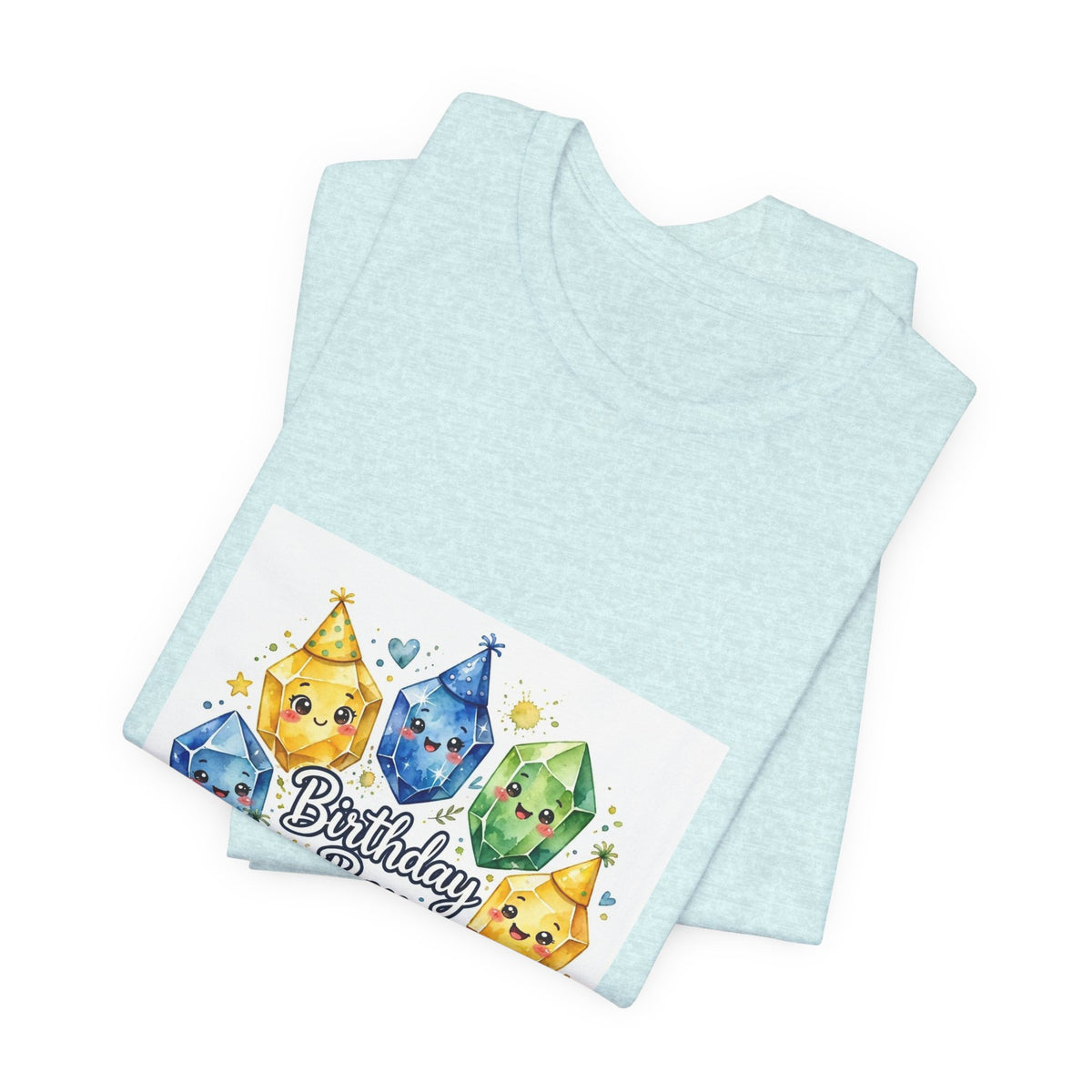 Birthday Boy Crystal Party T-Shirt | Soft Blues