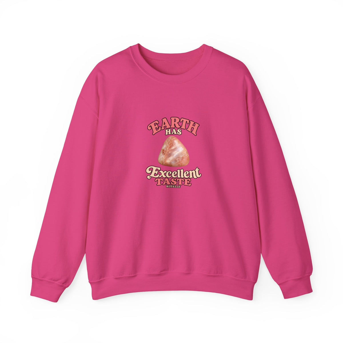 Earth Has Excellent Taste — Peach Moonstone Crewneck | Blues, Purples & Pinks