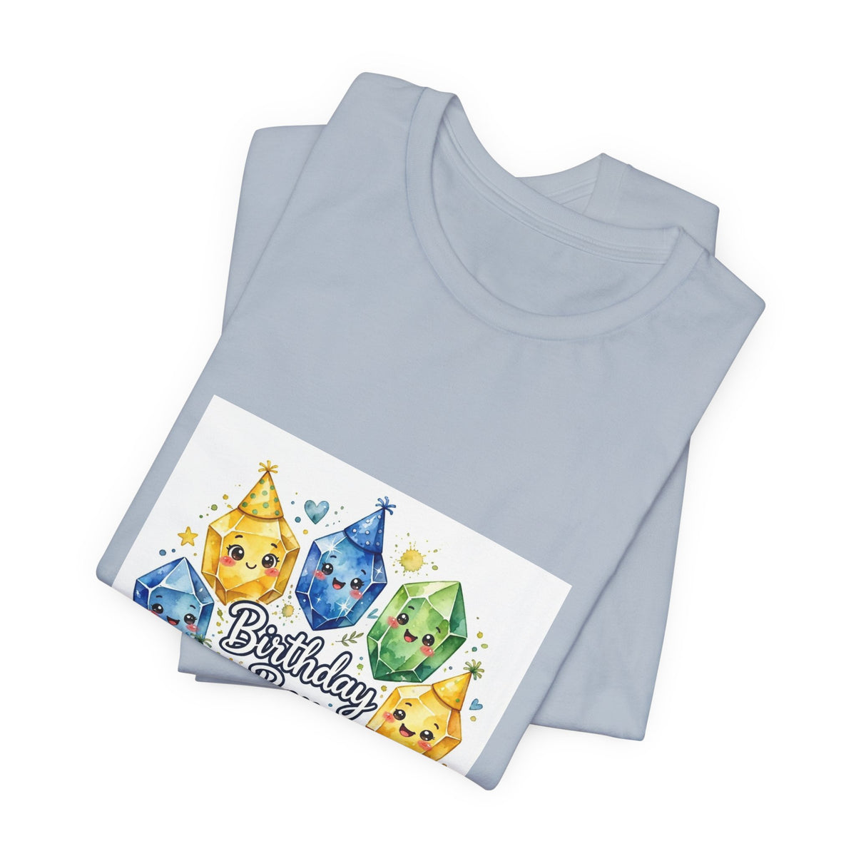Birthday Boy Crystal Party T-Shirt | Soft Blues