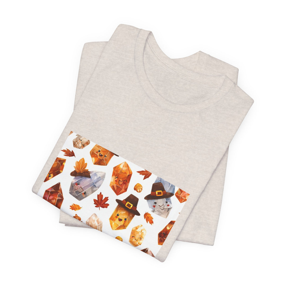 Thanksgiving Crystal Harvest T-Shirt | Sandy Neutrals & Oranges