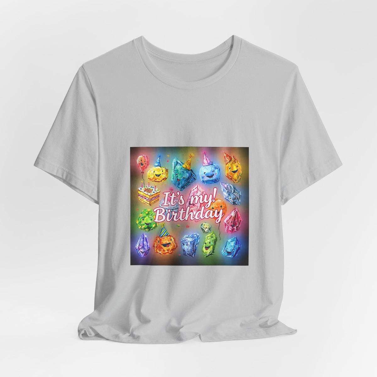 It's My Birthday Crystal Party T-Shirt | Light Neutrals