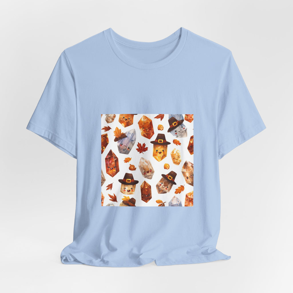 Thanksgiving Crystal Harvest T-Shirt | Soft Blues