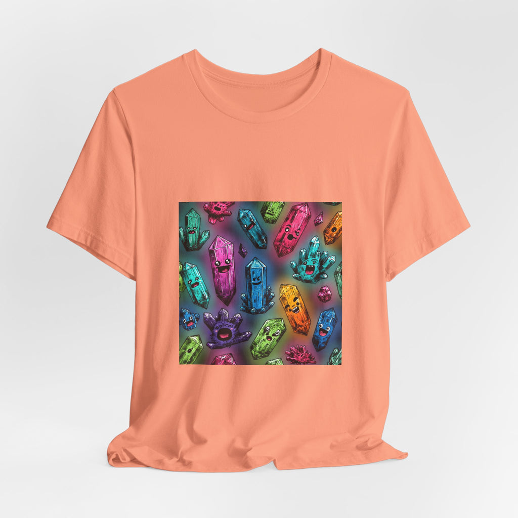Colorful Crystal Characters T-Shirt | Peach & Sunset