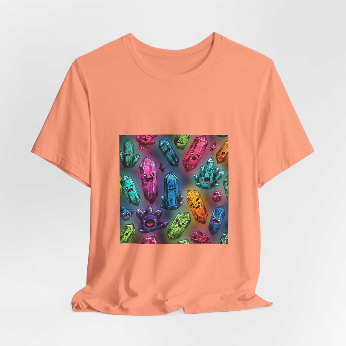 Colorful Crystal Characters T-Shirt | Peach & Sunset
