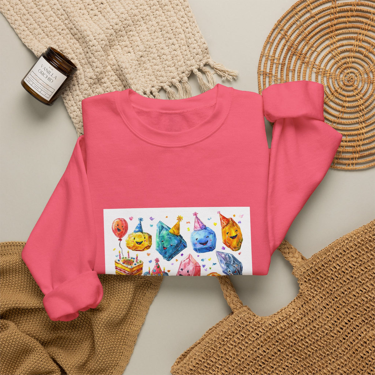 Crystal Birthday Party Crewneck | Blues, Purples & Pinks