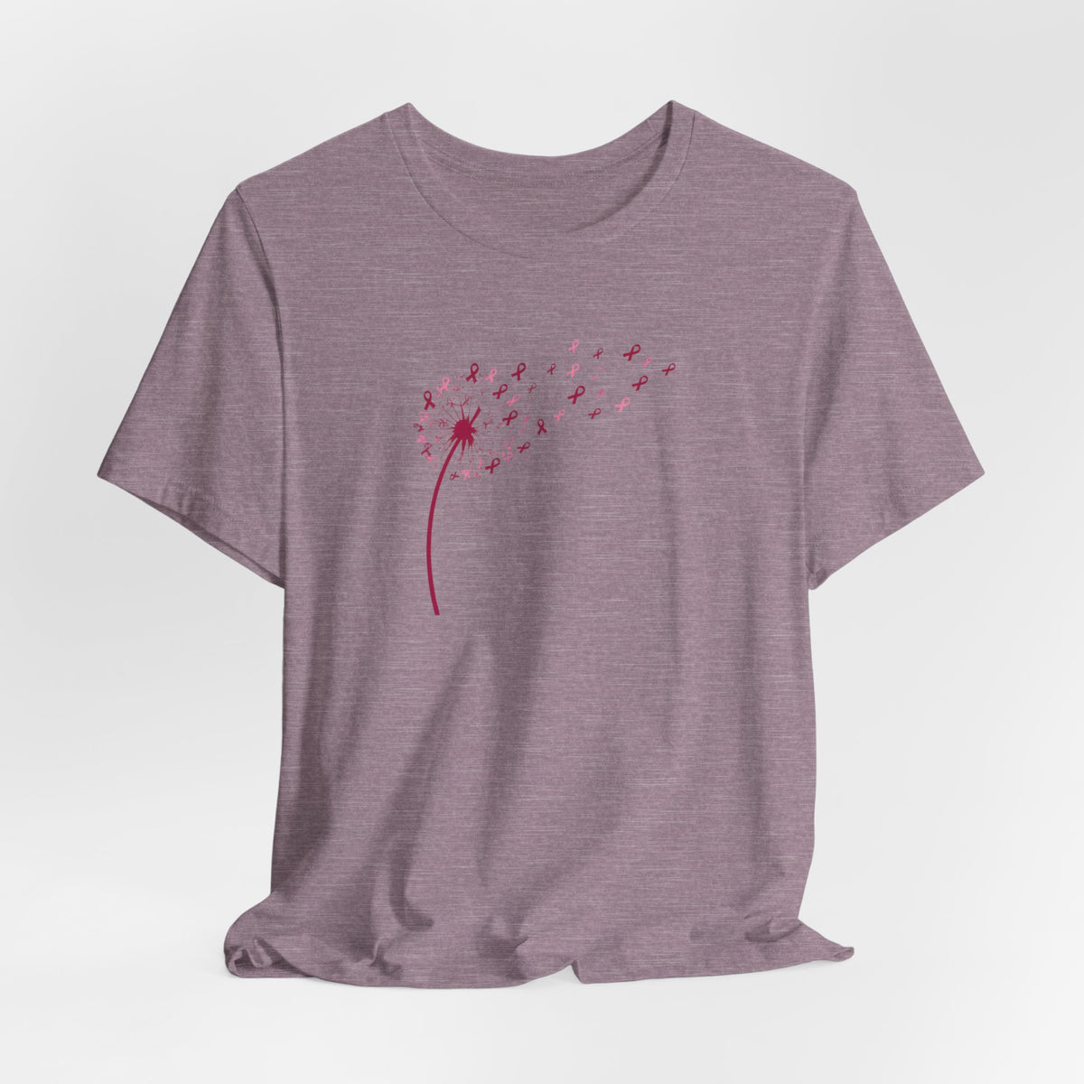 Pink Ribbon Dandelion Breast Cancer Awareness T-Shirt
