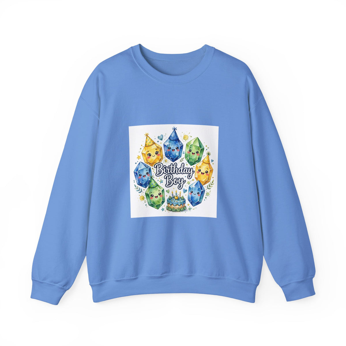 Birthday Boy Crystal Party Crewneck | Blues, Purples & Pinks