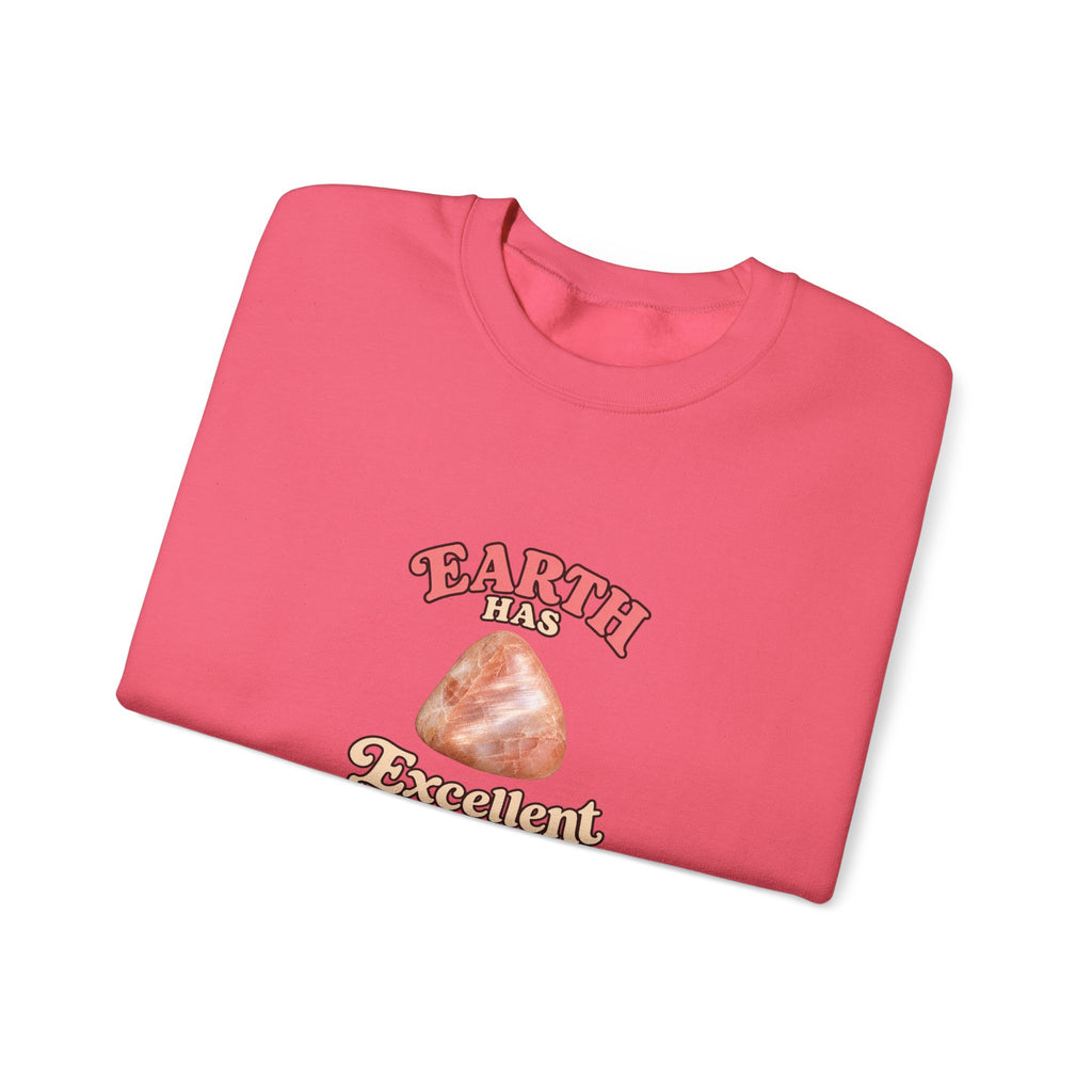 Earth Has Excellent Taste — Peach Moonstone Crewneck | Blues, Purples & Pinks