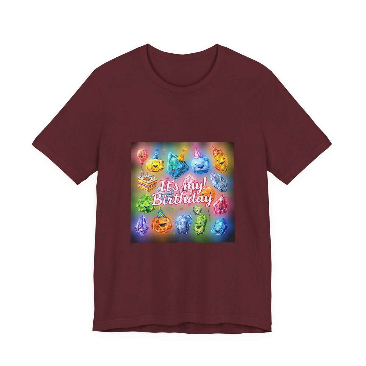 It's My Birthday Crystal Party T-Shirt | Earthy Reds & Browns