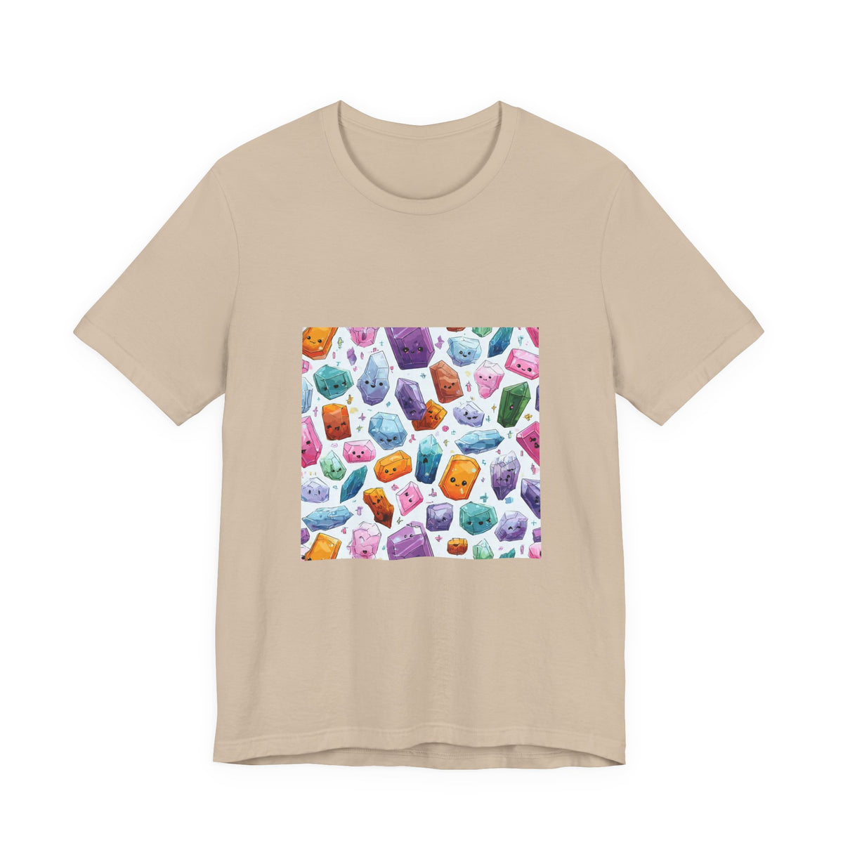 Pastel Crystal Friends T-Shirt | Sandy Neutrals & Oranges