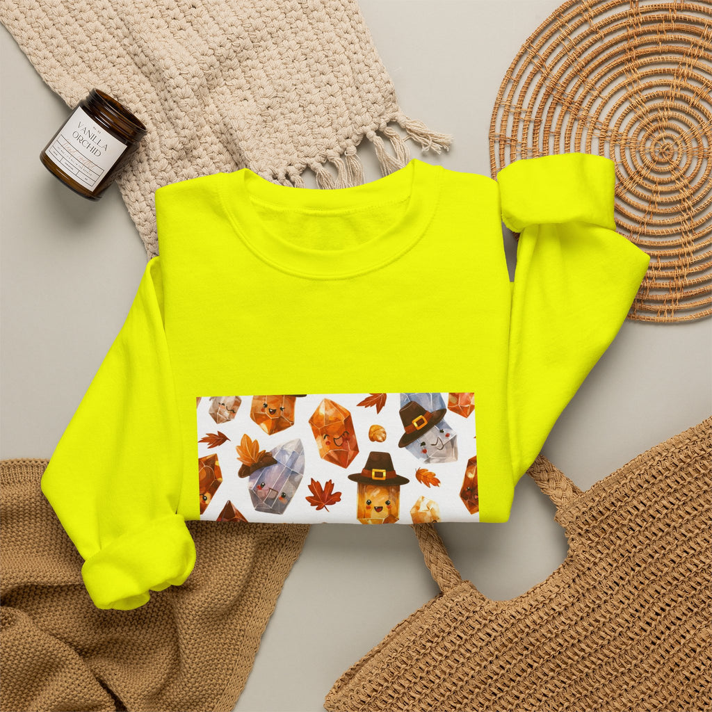 Thanksgiving Crystal Harvest Crewneck | Earth Tones & Brights