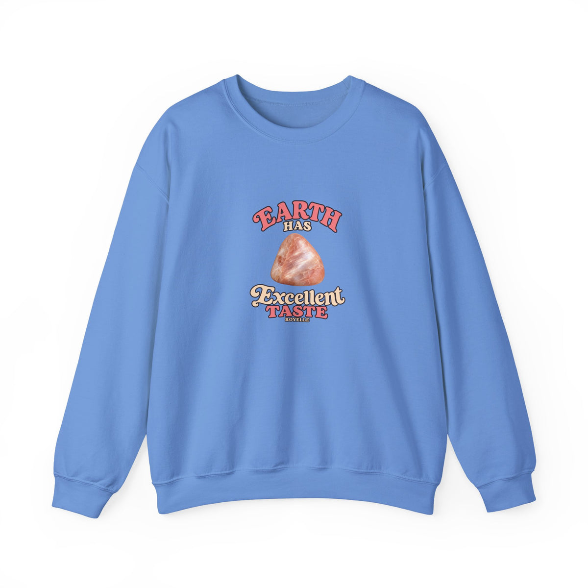 Earth Has Excellent Taste — Peach Moonstone Crewneck | Blues, Purples & Pinks
