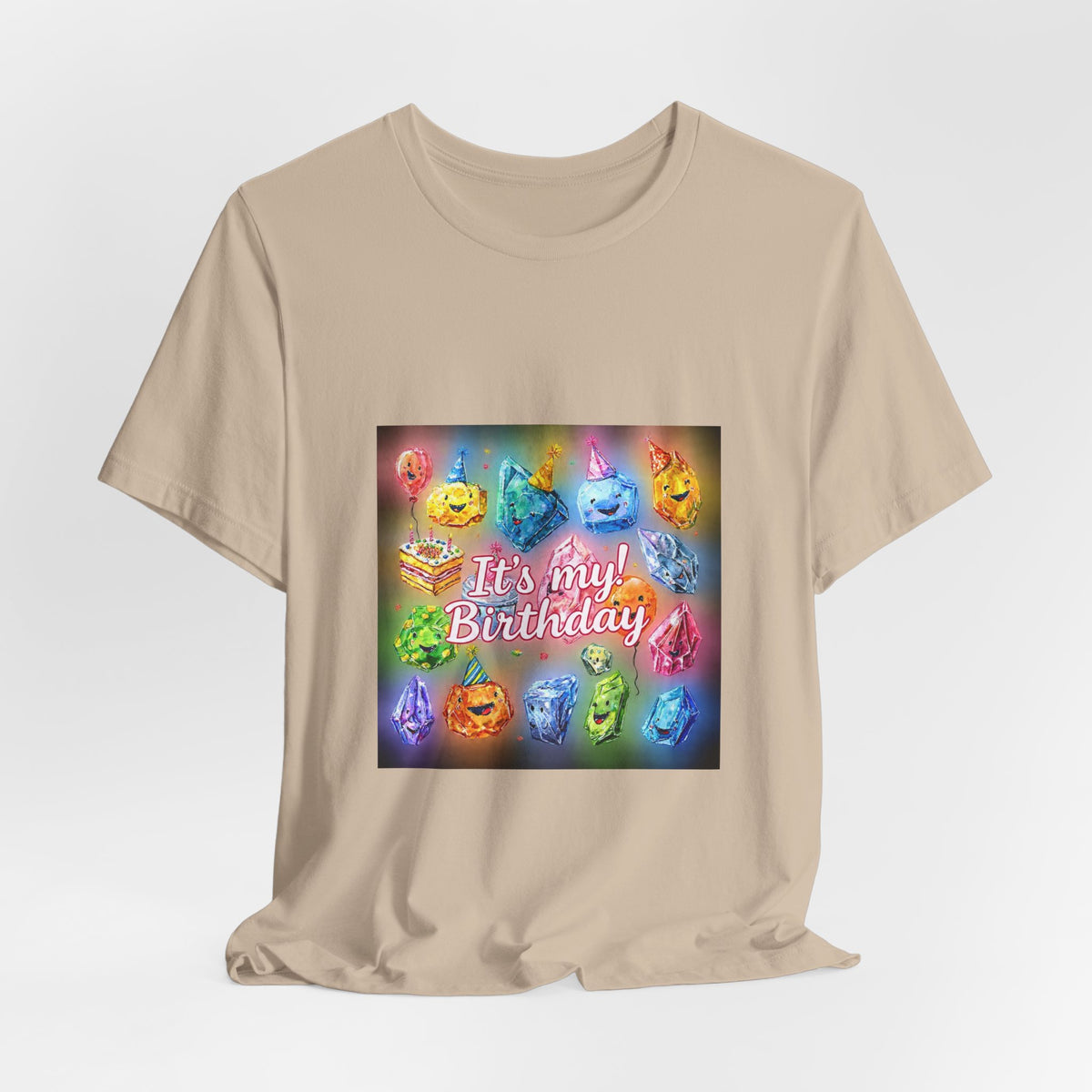 It's My Birthday Crystal Party T-Shirt | Sandy Neutrals & Oranges