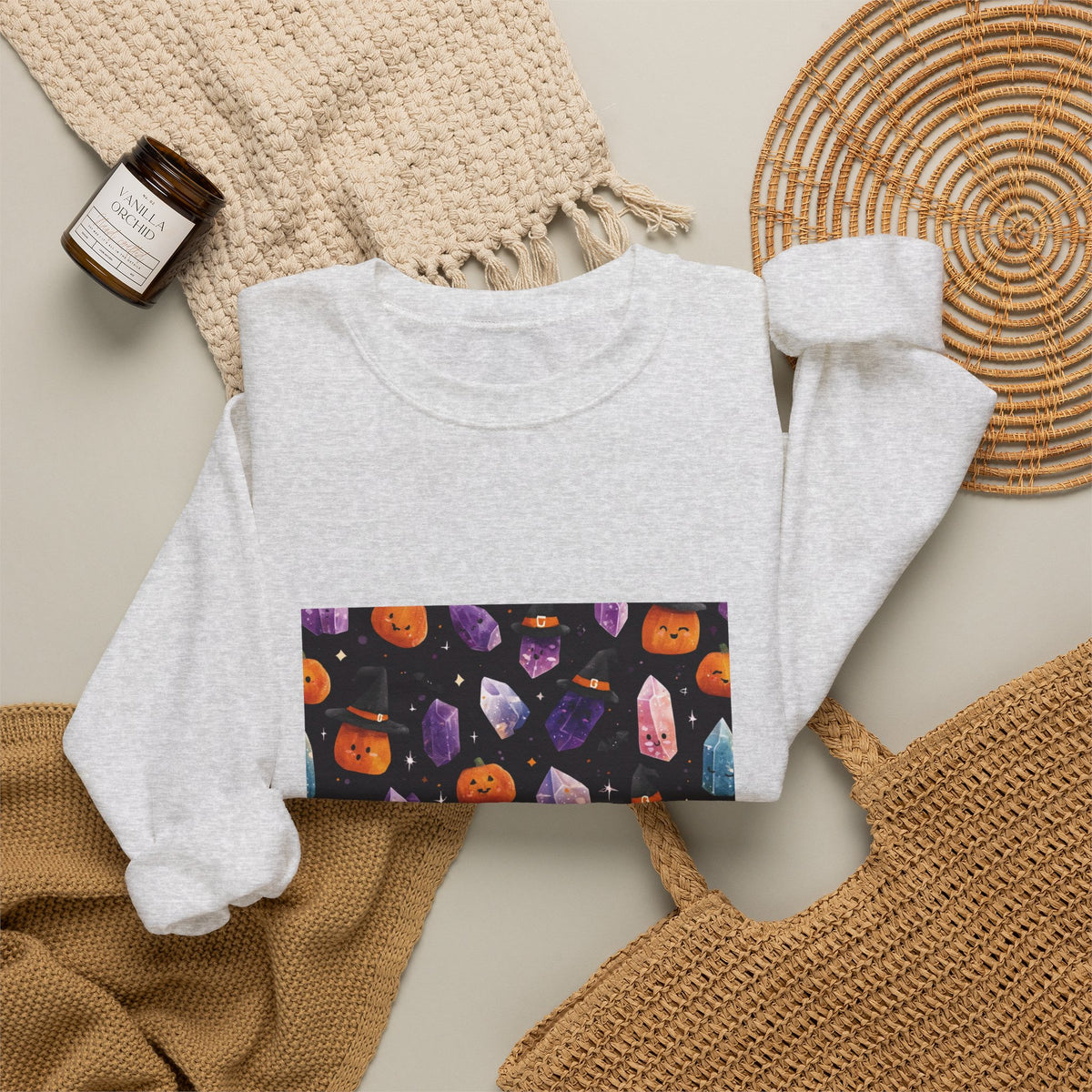 Halloween Crystal Party Crewneck | Neutrals & Reds