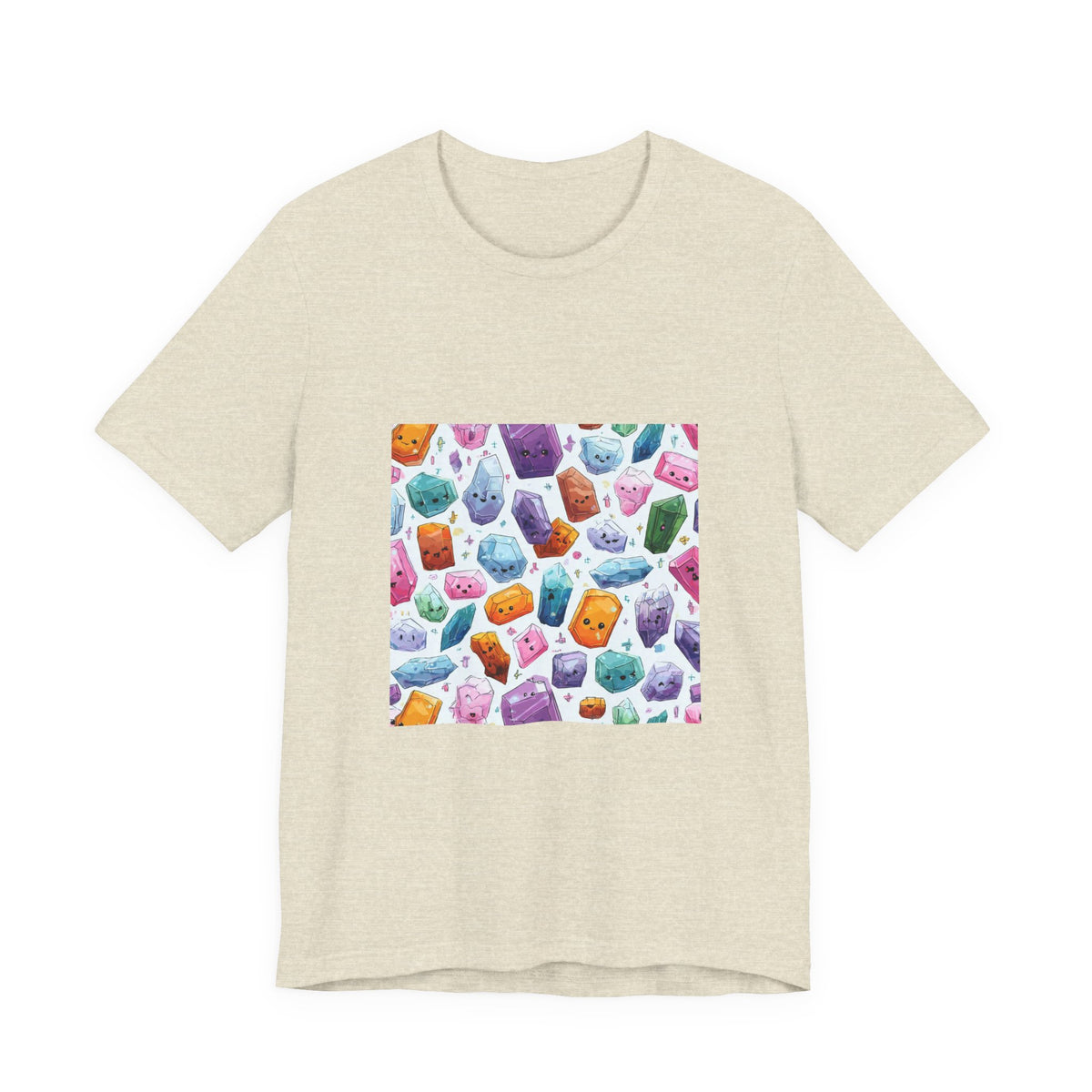 Pastel Crystal Friends T-Shirt | Sandy Neutrals & Oranges