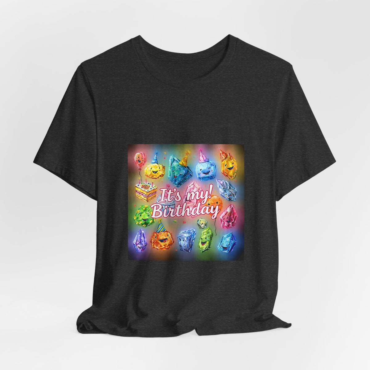 It's My Birthday Crystal Party T-Shirt | Dark Neutrals & Reds