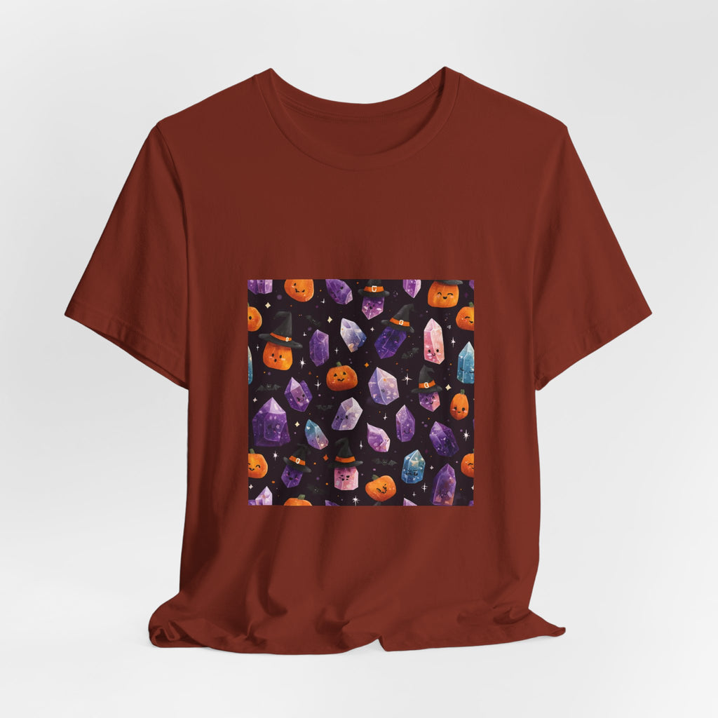 Halloween Crystal Party T-Shirt | Earthy Reds & Browns