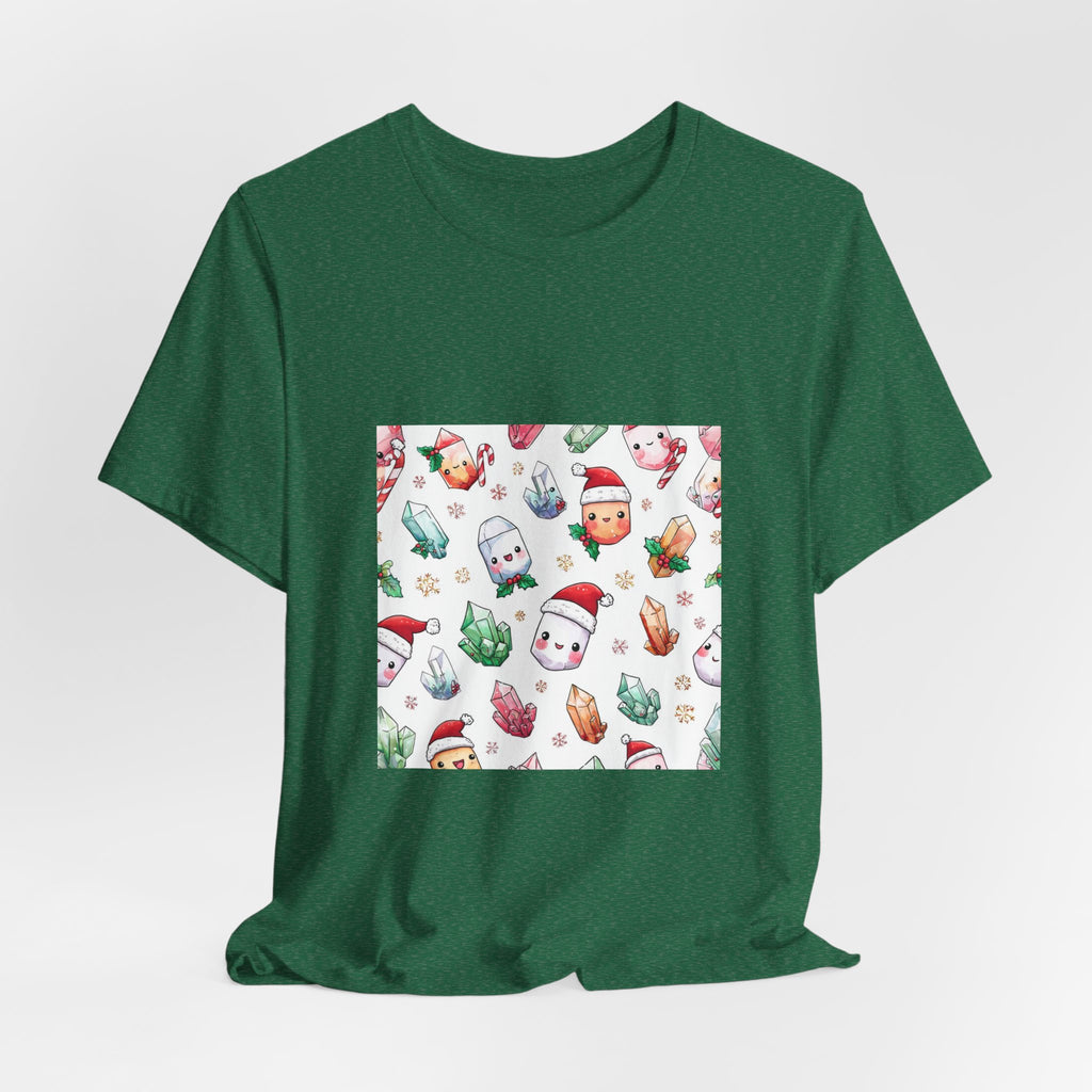 Pastel Christmas Crystal Friends T-Shirt | Greens