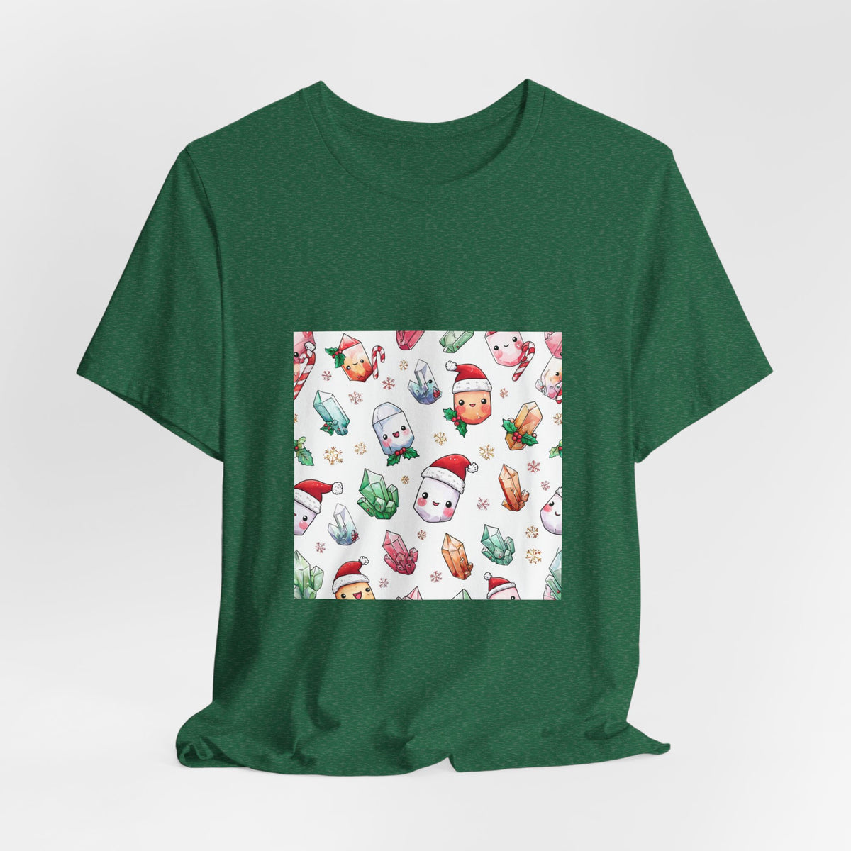 Pastel Christmas Crystal Friends T-Shirt | Greens