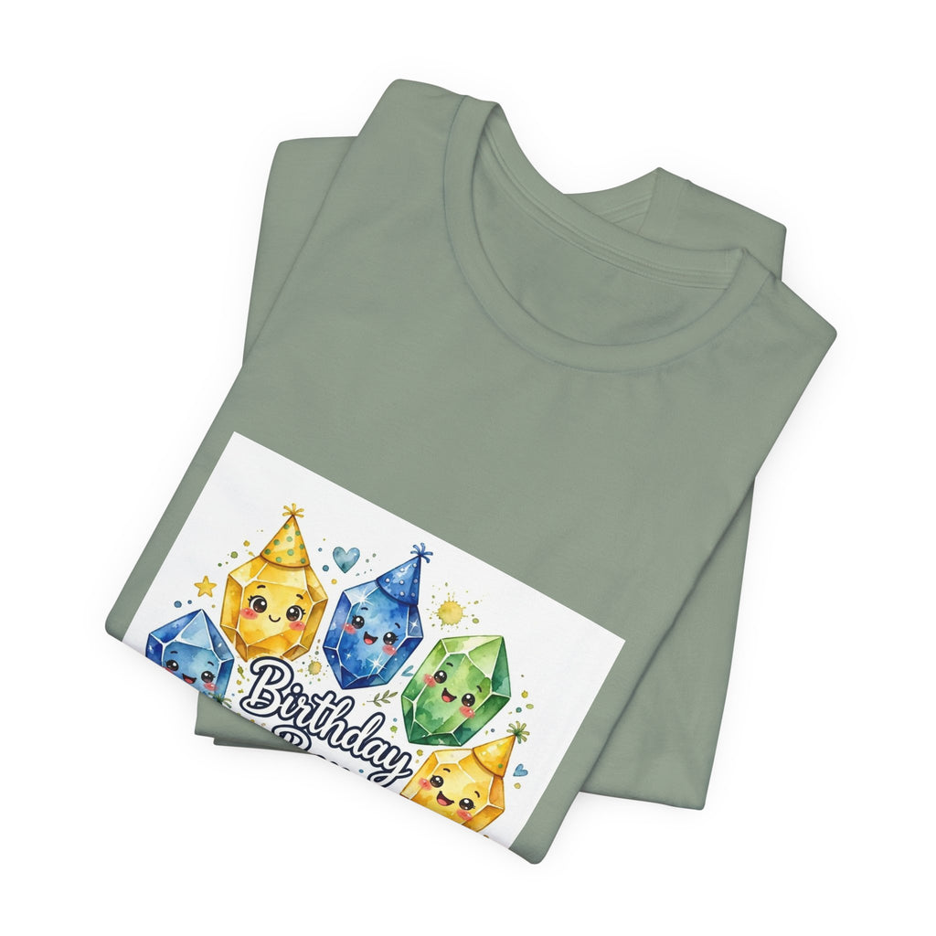 Birthday Boy Crystal Party T-Shirt | Golds, Mints & Teal