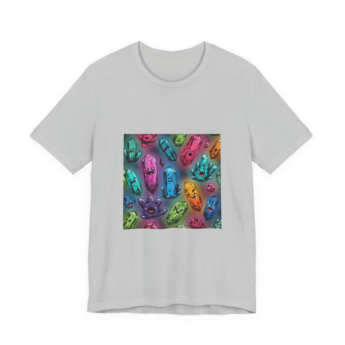 Colorful Crystal Characters T-Shirt | Light Neutrals