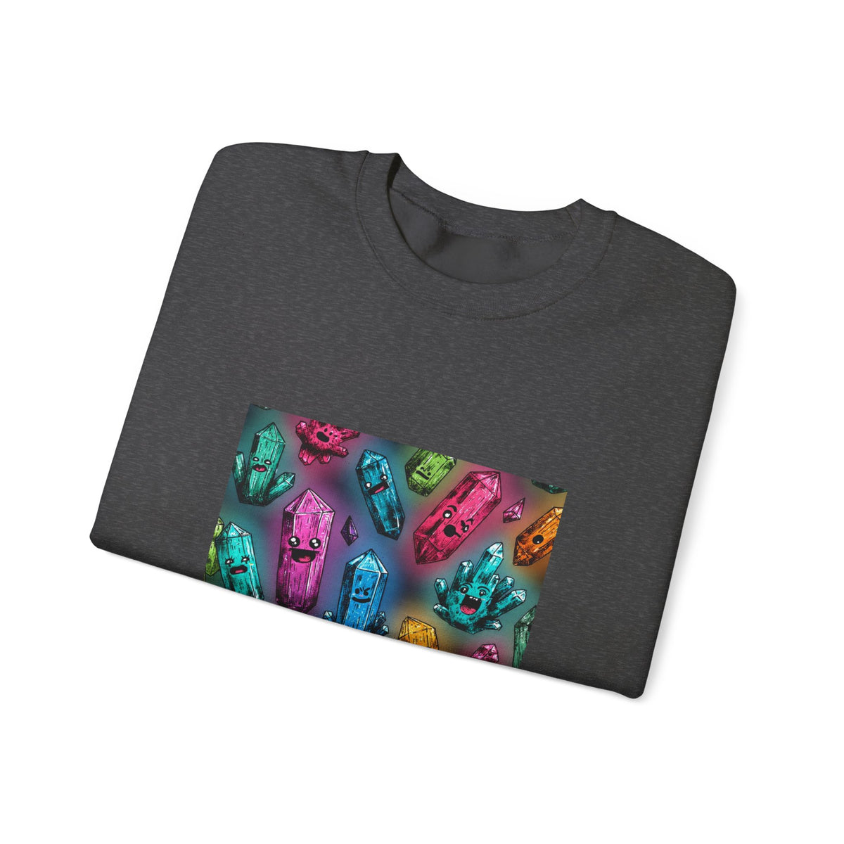 Colorful Crystal Characters Crewneck | Neutrals & Reds