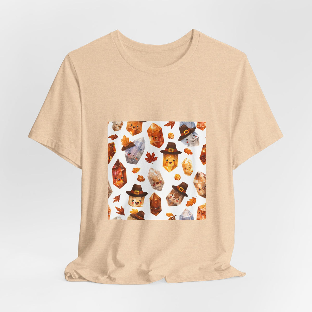 Thanksgiving Crystal Harvest T-Shirt | Sandy Neutrals & Oranges