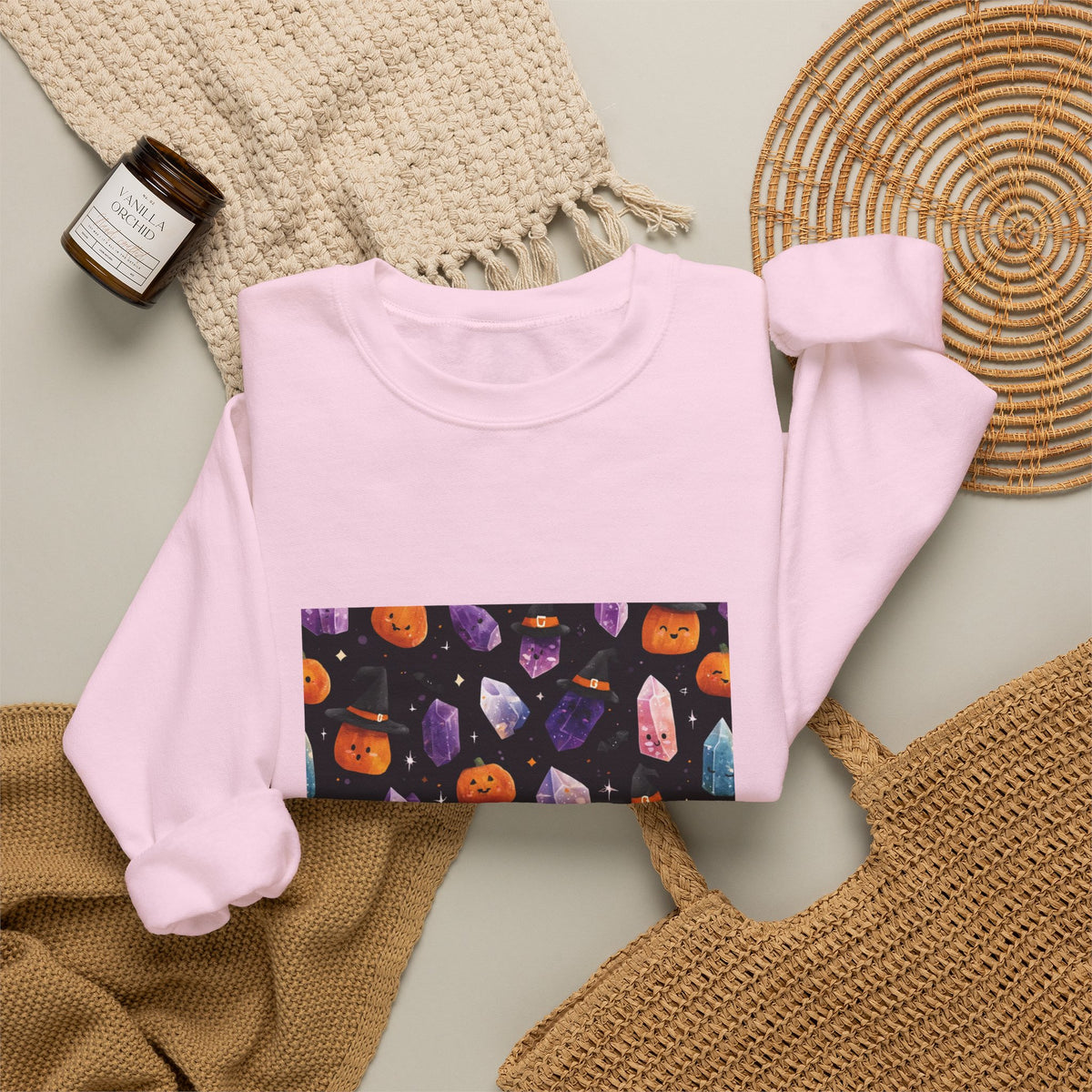 Halloween Crystal Party Crewneck | Blues, Purples & Pinks